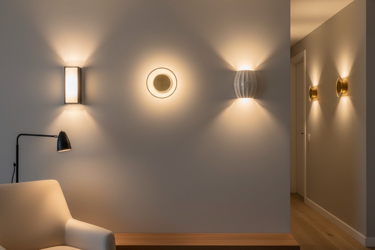 Modern wall sconce lighting ideas for stylish and cozy living room or hallway inspiration