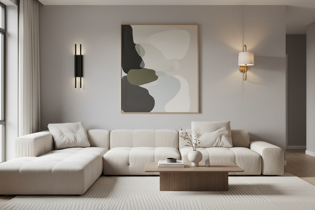 Modern living room featuring wall sconce lighting ideas for stylish and cozy home decor inspiration