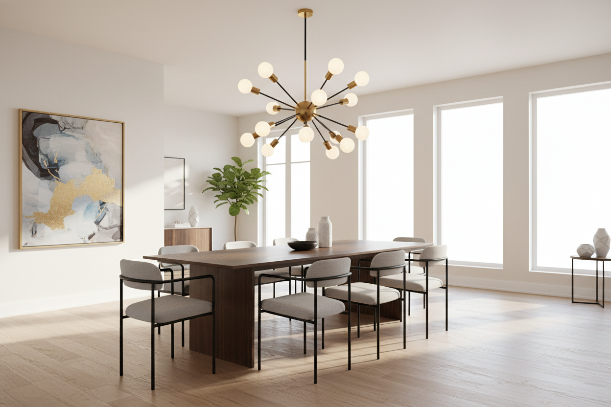Modern chandelier lighting guide for elegant dining room design inspiration and contemporary home decor ideas