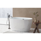 47-inch Sleek Oval Acrylic Tub