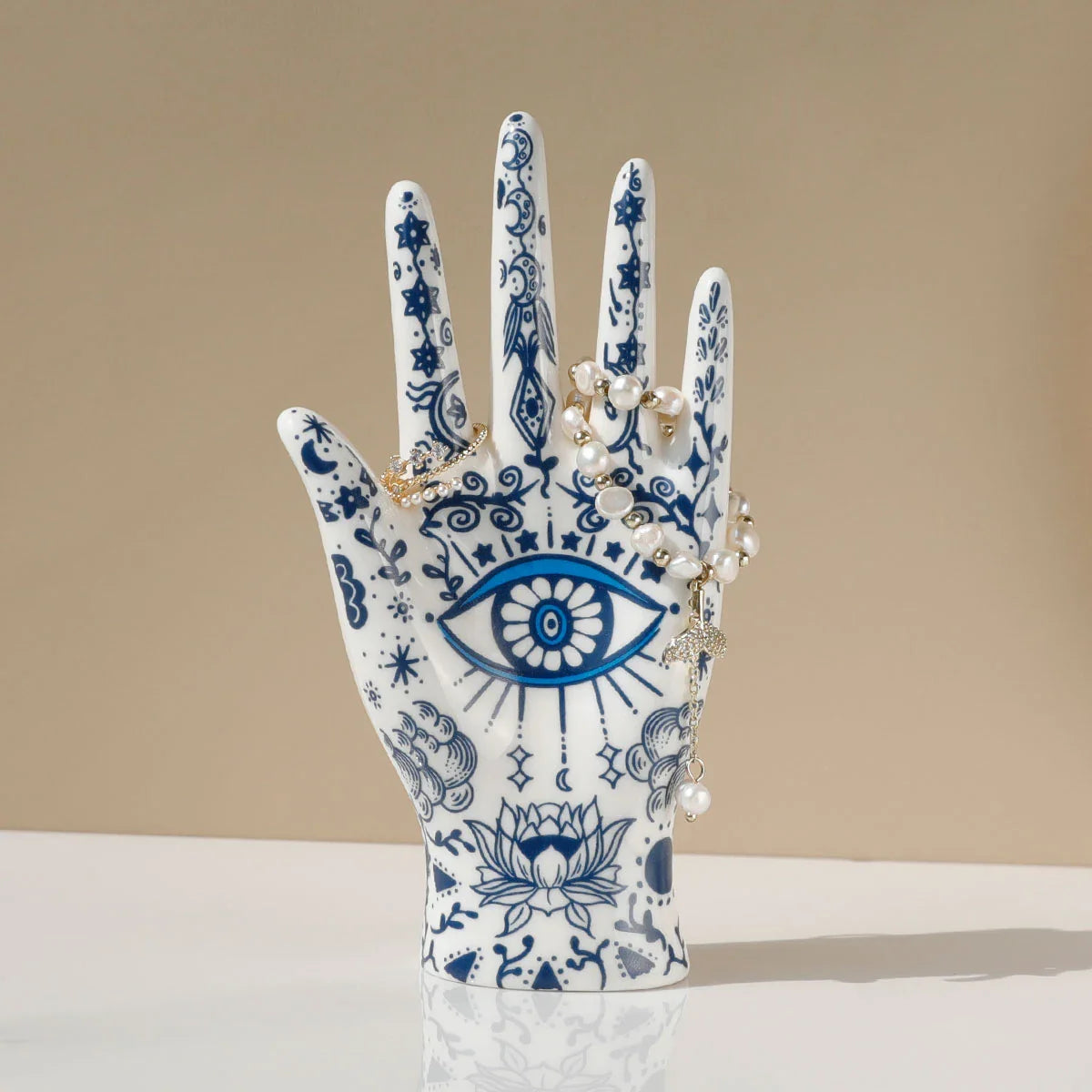 All-Seeing Eye Hand™ Ceramic Jewelry Stand