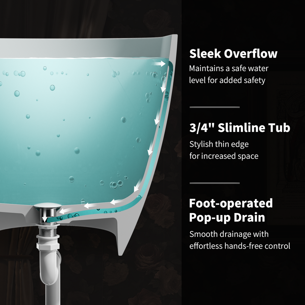 Luxury Stone Resin Soaking Tub