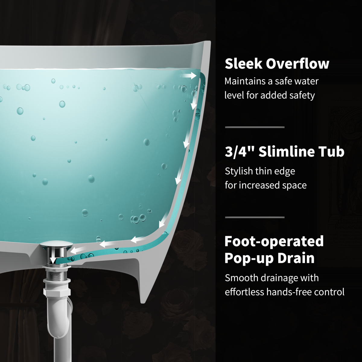 Luxury Stone Resin Soaking Tub