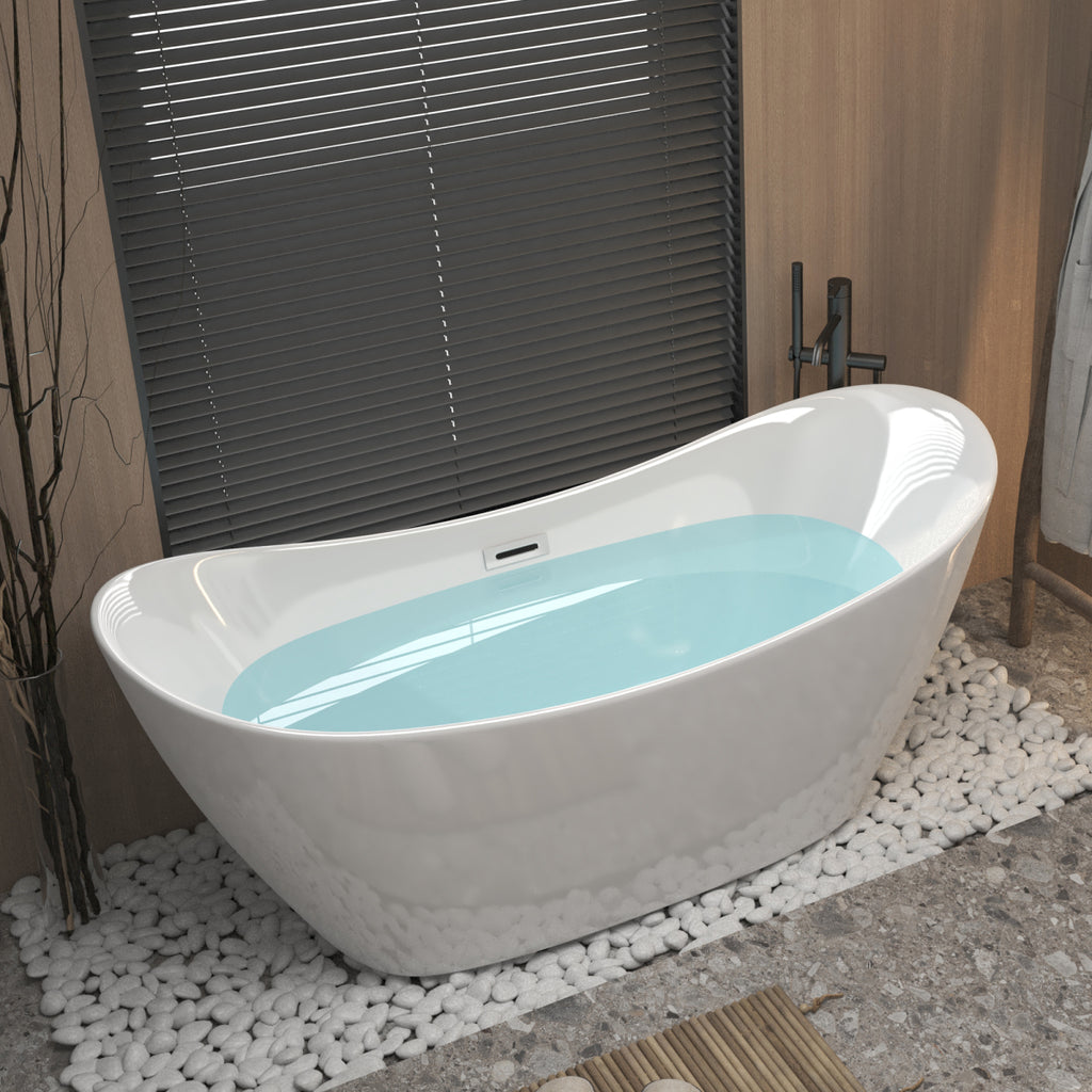 Gloss White Acrylic Freestanding Tub