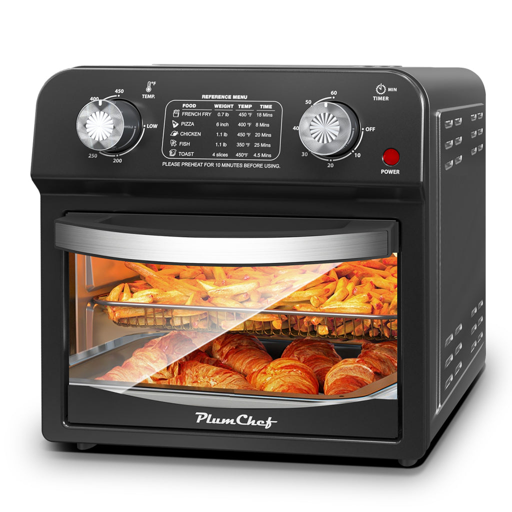 12.5 Quart 7-in-1 1500W Convection Toaster Oven Stainless Steel Black