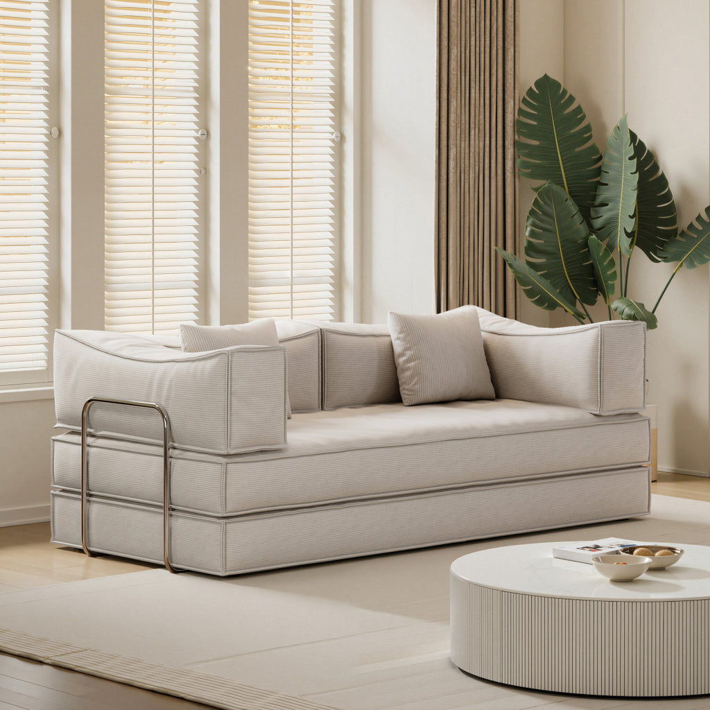 78.8inch  Modular sofa, convertible pudding block sofa, floor-standing sofa bed with armrests and comfortable sofa bed, compression sofa for living