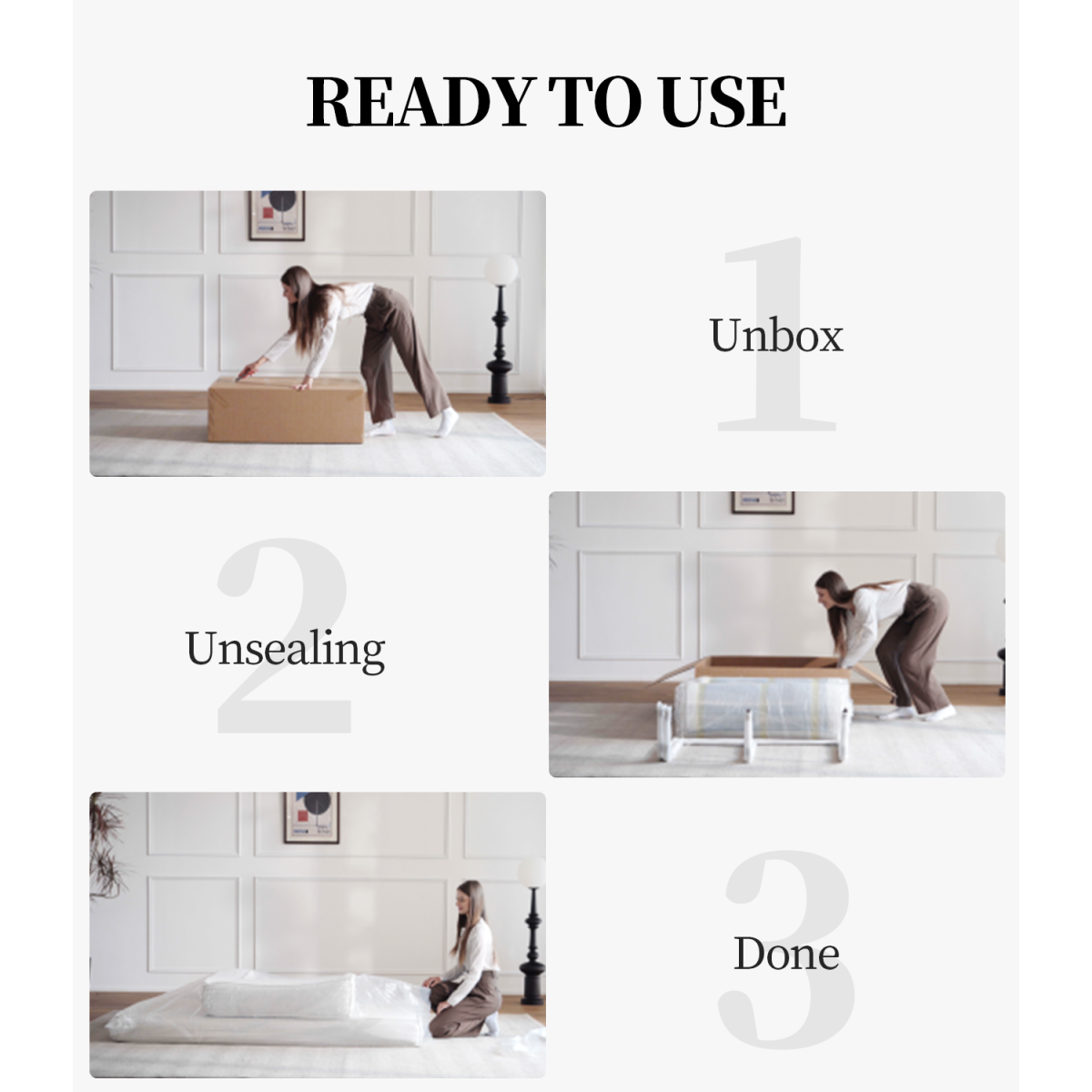 78.8inch  Modular sofa, convertible pudding block sofa, floor-standing sofa bed with armrests and comfortable sofa bed, compression sofa for living