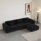 118" Modular Sofa, Convertible to Oversized Sofa Bed