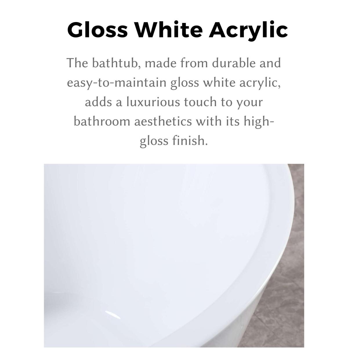 67" Luxury Glossy Freestanding Tub