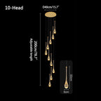 Luxury Water Drop Pendant Chandelier for Living Room