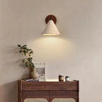 Conical Finley Travertine Wall Lamp