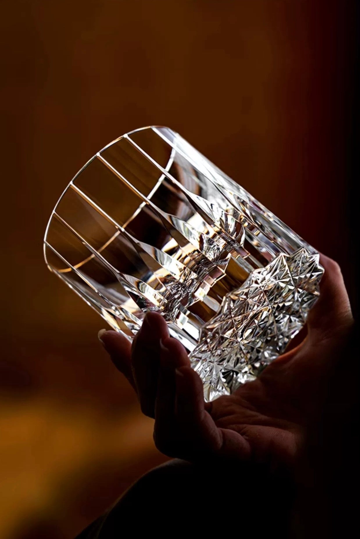 Edo Kiriko Starburst Crystal Whiskey Glass