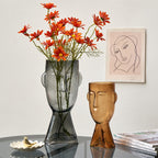 Transparent Face Glass Vase