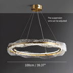 Water Pattern Glass Chandelier for Living Room