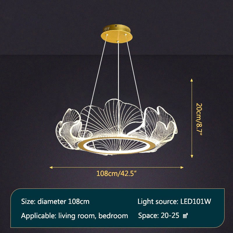 Ginkgo Leaf Chandelier for Living Room
