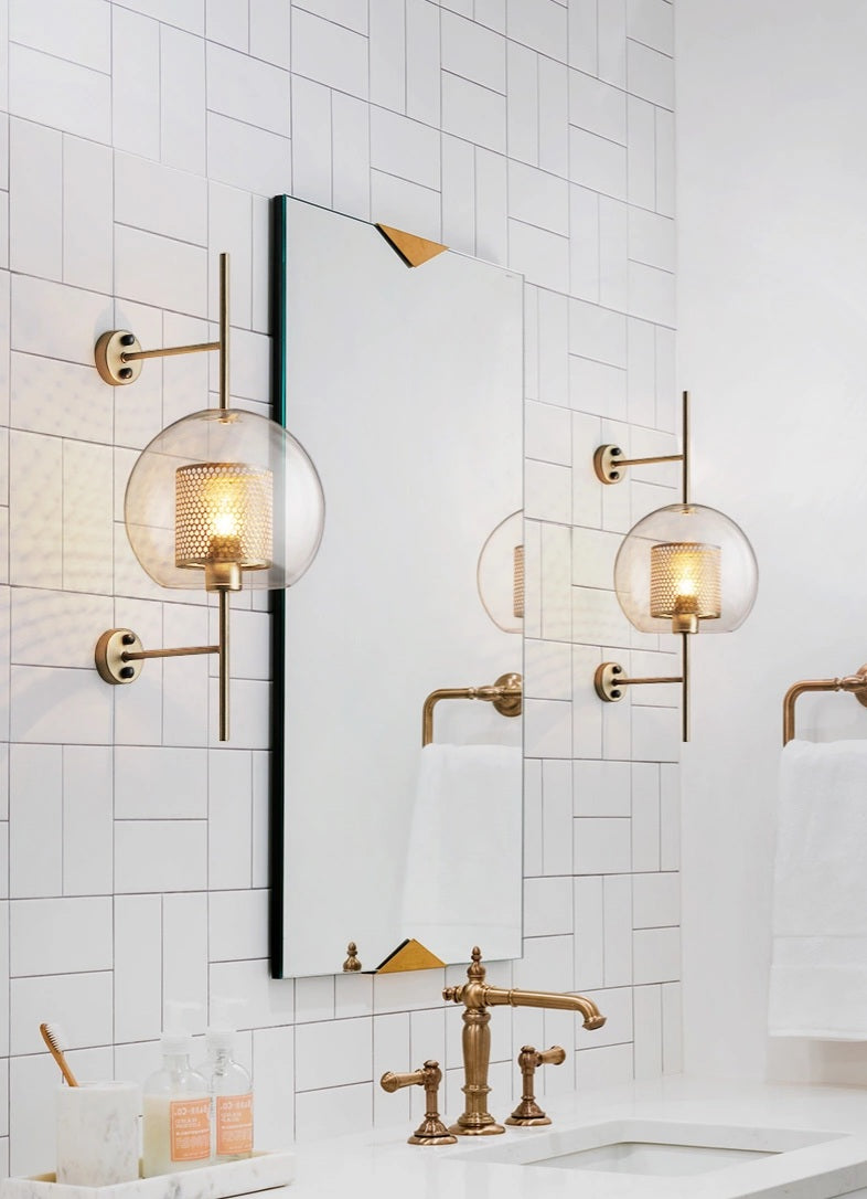 MILANA Clear Glass Shade Sconce Wall