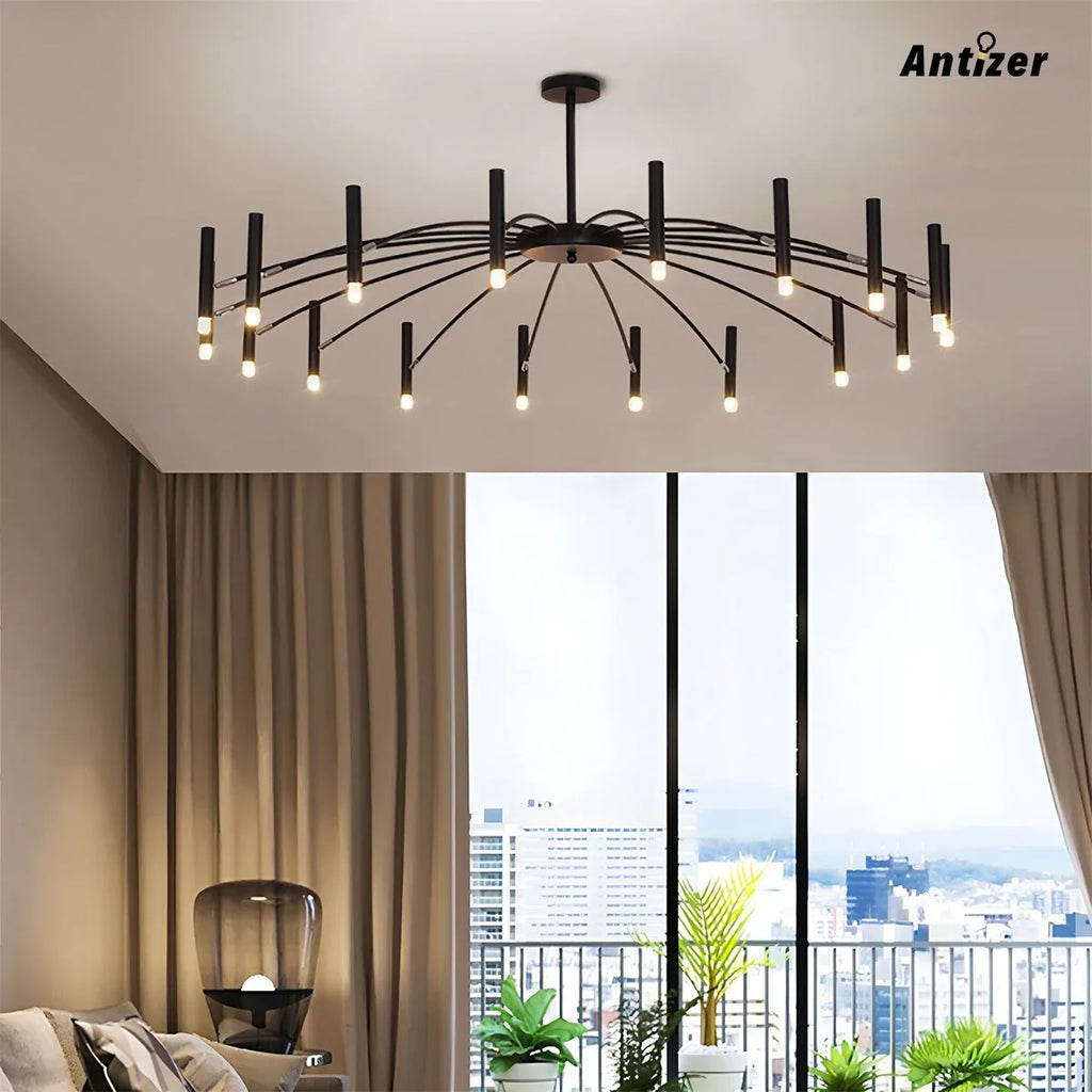 Modern Adjustable Candelabra Chandelier for Living Room