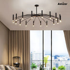 Modern Adjustable Candelabra Chandelier for Living Room
