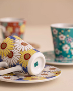 Kutani Ware Imperial Floral Coffee Cup