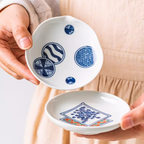 Arita Ware Blue & White Bean Soy Dish