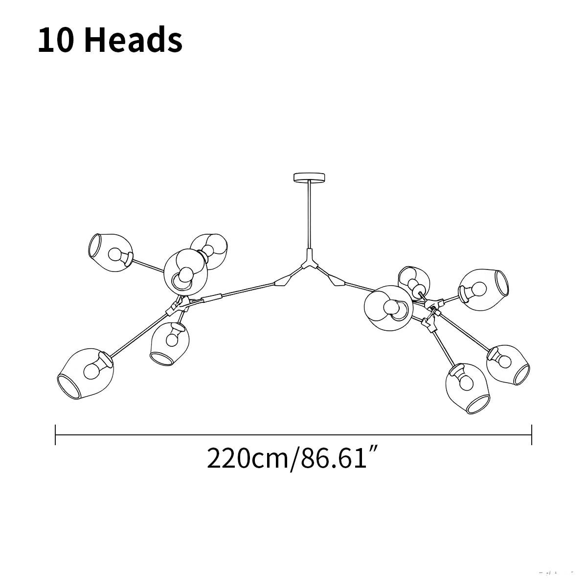 Freya Modern Glass Chandelier