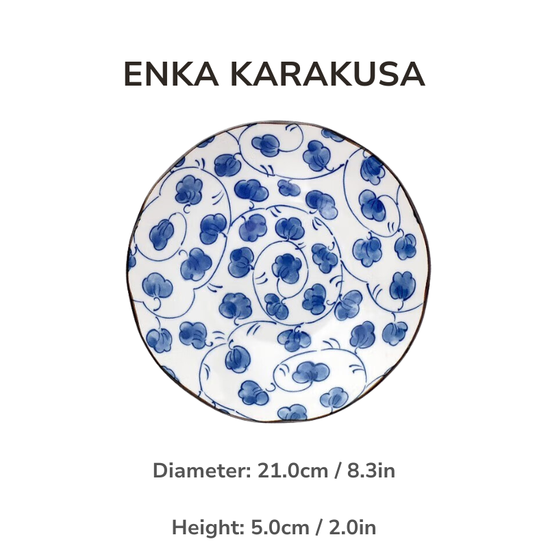 Mino Ware Botanical Series Underglaze Salad Plate