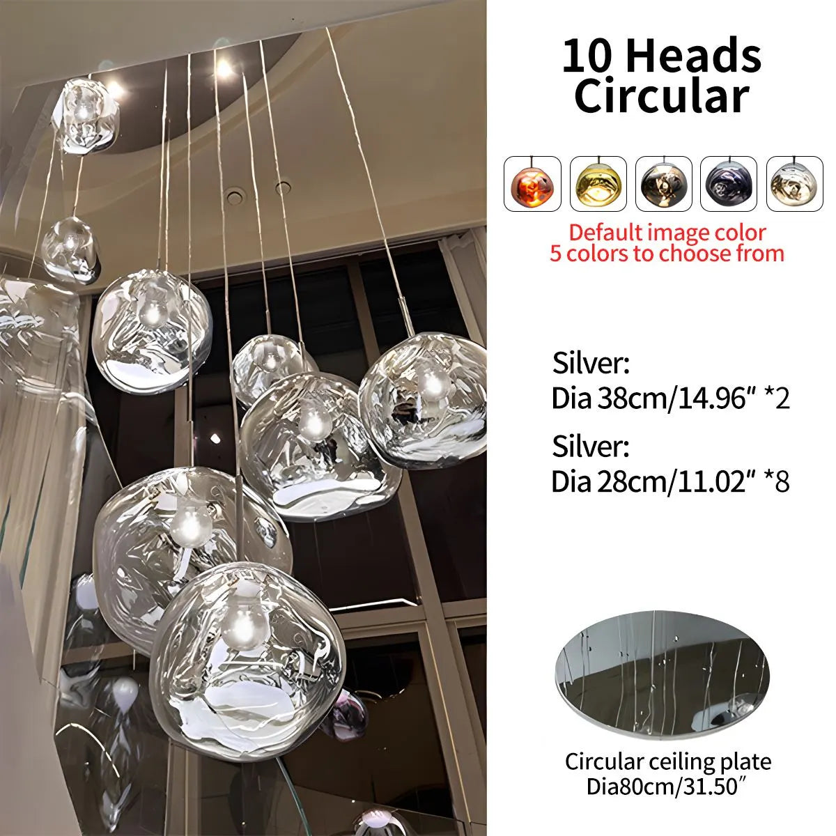 Large Lava Chandelier Customization