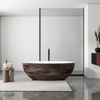 67 inch freestanding solid surface soaking bathtub for bathroom