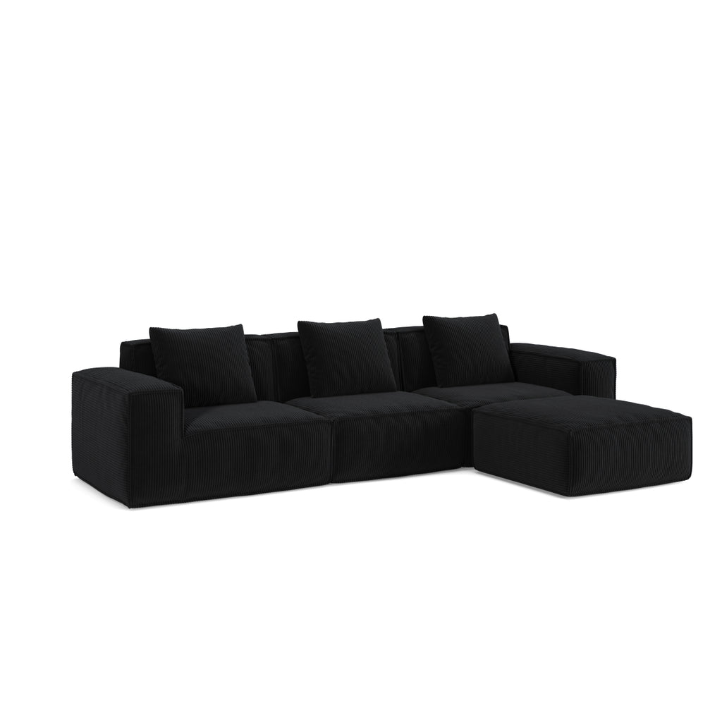 118" Modular Sofa, Convertible to Oversized Sofa Bed