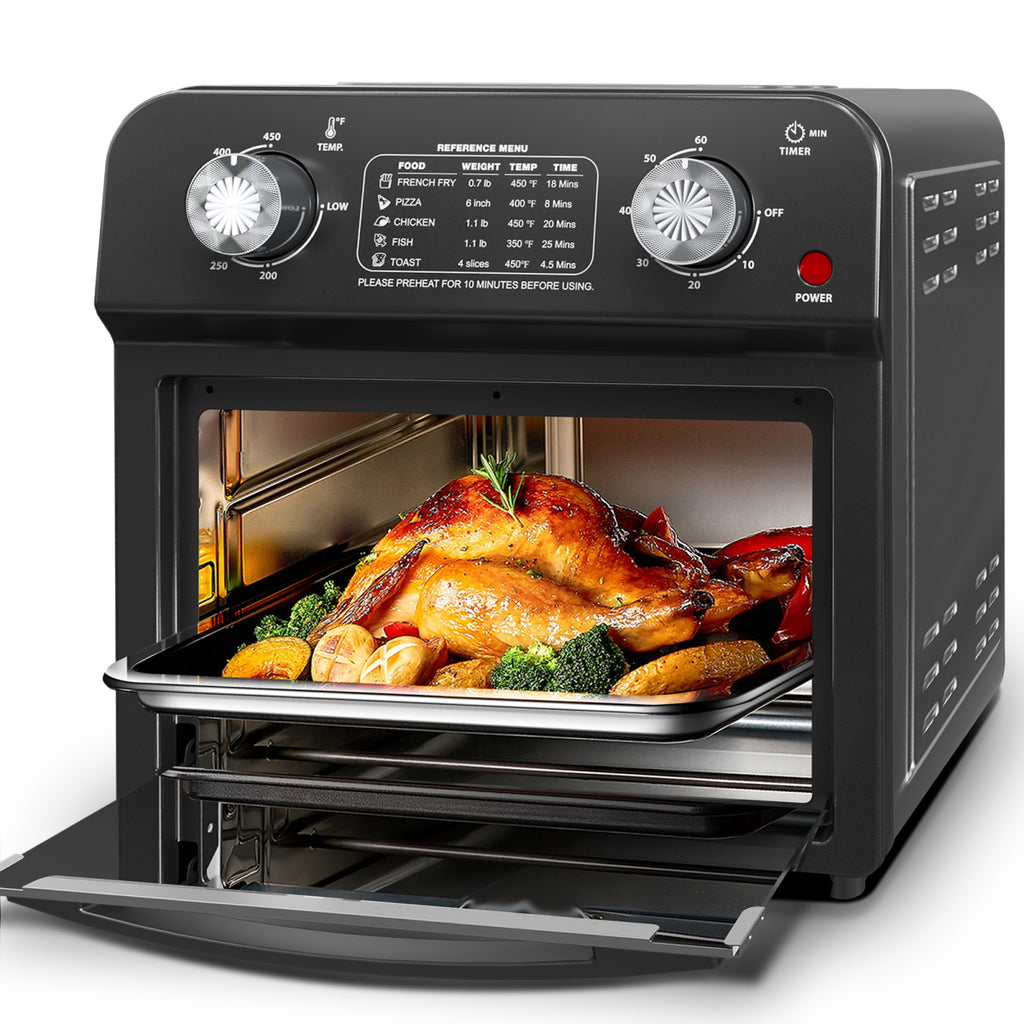 12.5 Quart 7-in-1 1500W Convection Toaster Oven Stainless Steel Black