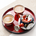 Arita-yaki Hand-Painted Vintage Camellia Teapot Set