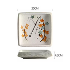 Fukutora Ware Hand-Painted Maple Leaf Plate