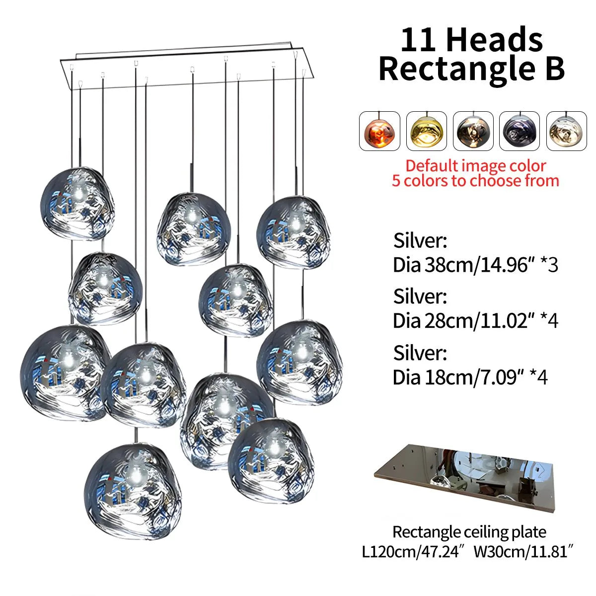 Large Lava Chandelier Customization