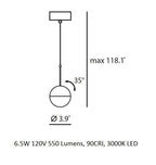 Chrome Dora Single Pendant Light OPEN BOX