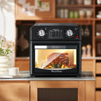12.5 Quart 7-in-1 1500W Convection Toaster Oven Stainless Steel Black