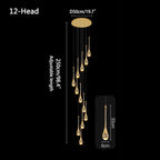 Luxury Water Drop Pendant Chandelier for Living Room