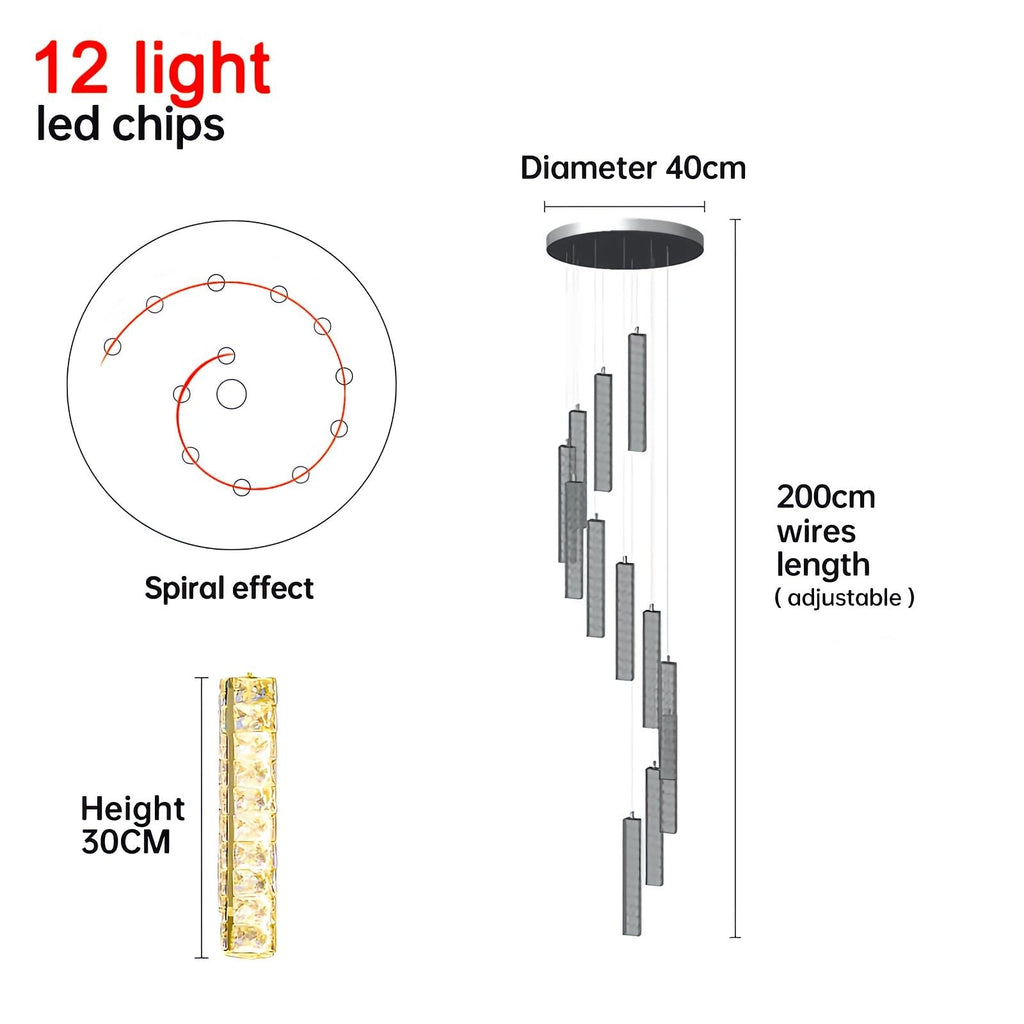 Nordic Crystal LED Chandelier