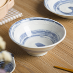 Mino Ware Funshuki Seiryuu Series Underglaze Bowl and Plate Set