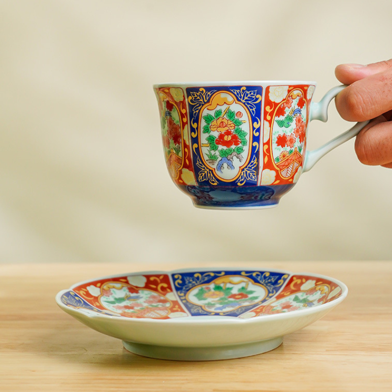 Mino Ware Ko-Imari Coffee Cup Gift Set