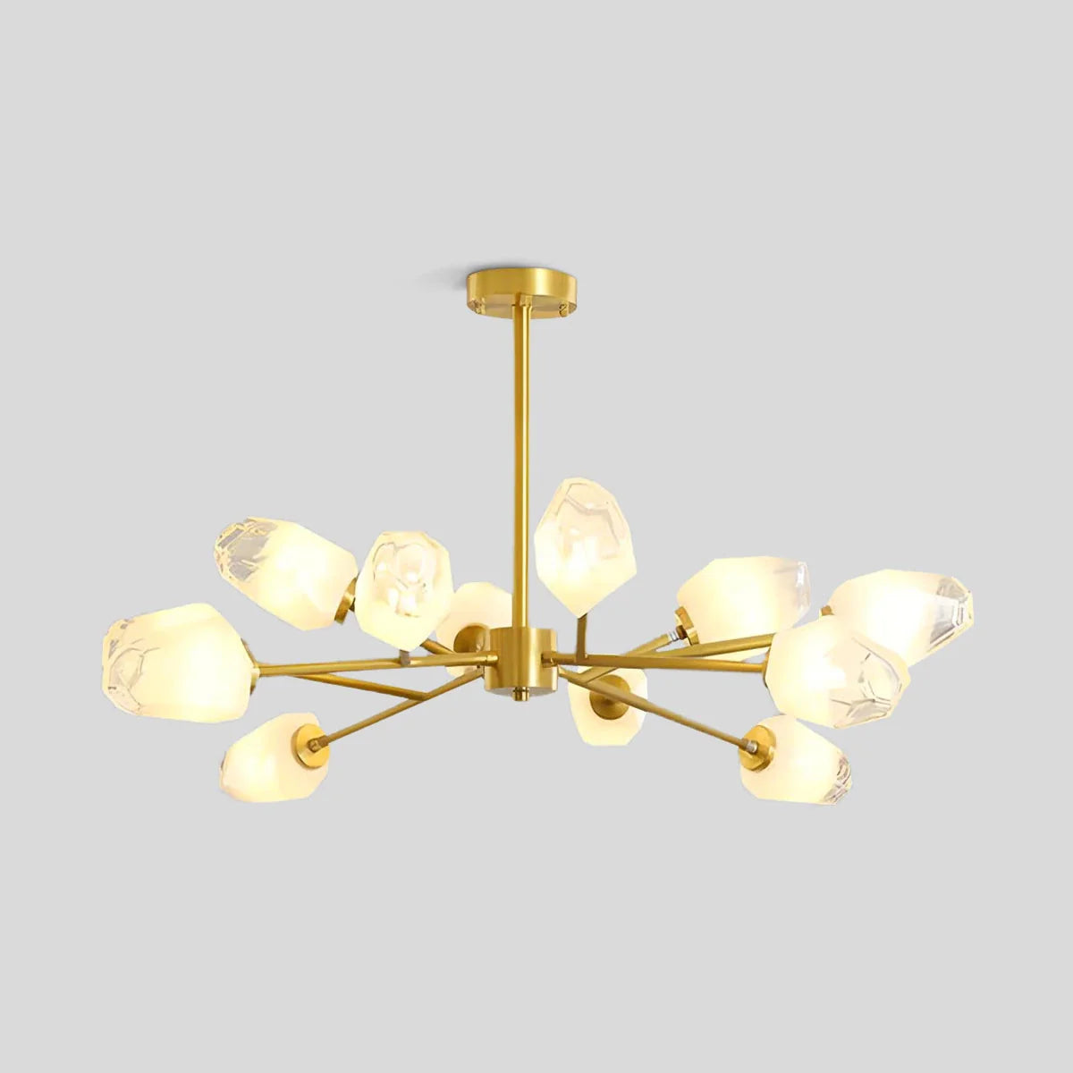 Crystal Bud Copper Chandelier for Living Room