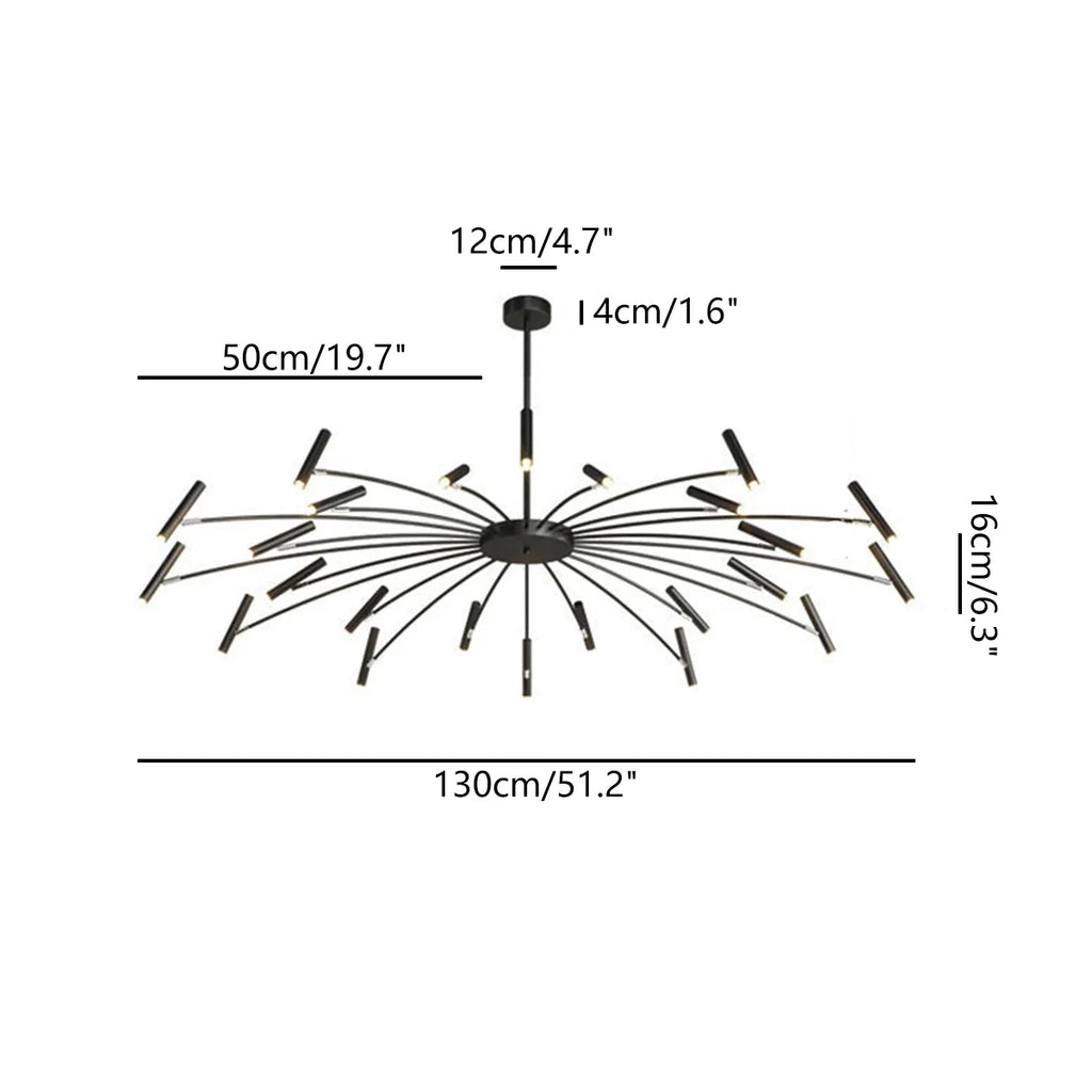 Modern Adjustable Candelabra Chandelier for Living Room