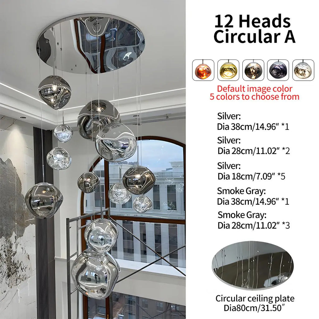 Large Lava Chandelier Customization