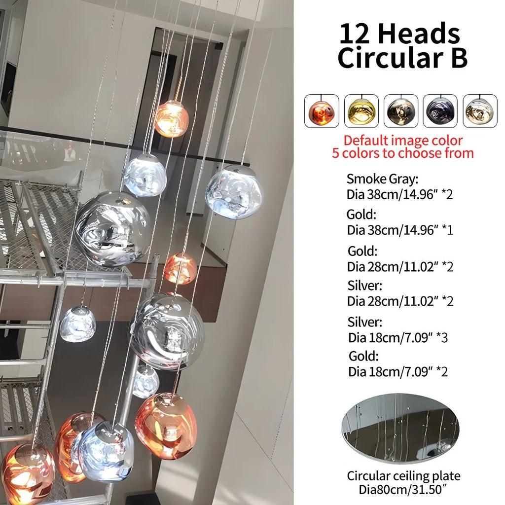 Large Lava Chandelier Customization