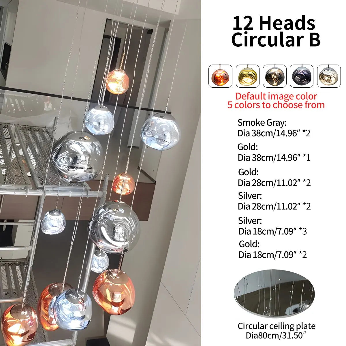 Large Lava Chandelier Customization