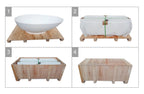 64 inch freestanding solid surface soaking bathtub for bathroom