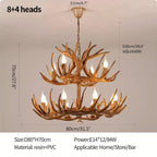 Antler Shape Resin Chandelier for Living Room
