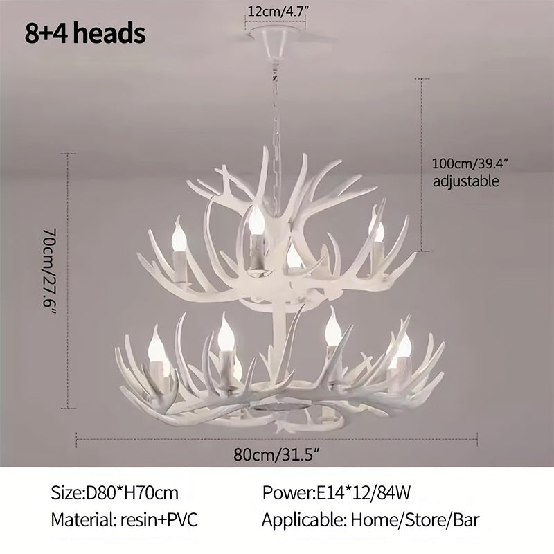 Antler Shape Resin Chandelier for Living Room