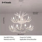 Antler Shape Resin Chandelier for Living Room