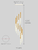 Crystal Column Staircase Pendant Light