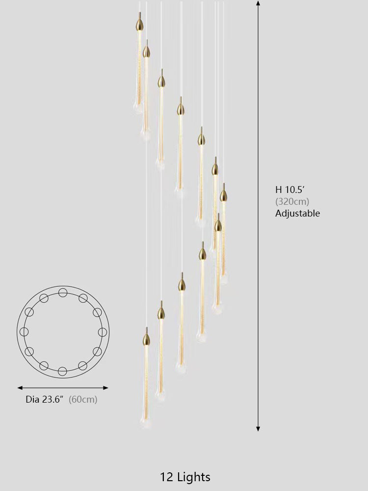 Allure Raindrop Shapes Chandelier